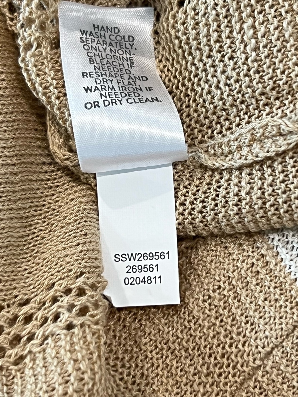 J.Jill Sand & Sea Linen Blend Sweater Large Coastal Lightweight Knit Beach Top - Picture 6 of 6